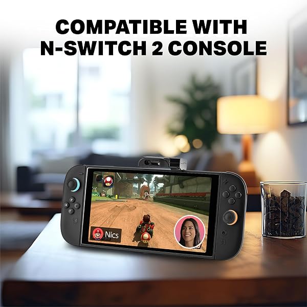 NITHO Webcam 1080P Full HD Compatible avec Switch 2, Caméra USB-C pour Chat Vidéo et Jeux Compatibles, Mini Caméra avec Angle Réglable, Support de Bureau et Câble de 1,5 m, Accessoire pour Switch 2 - 4