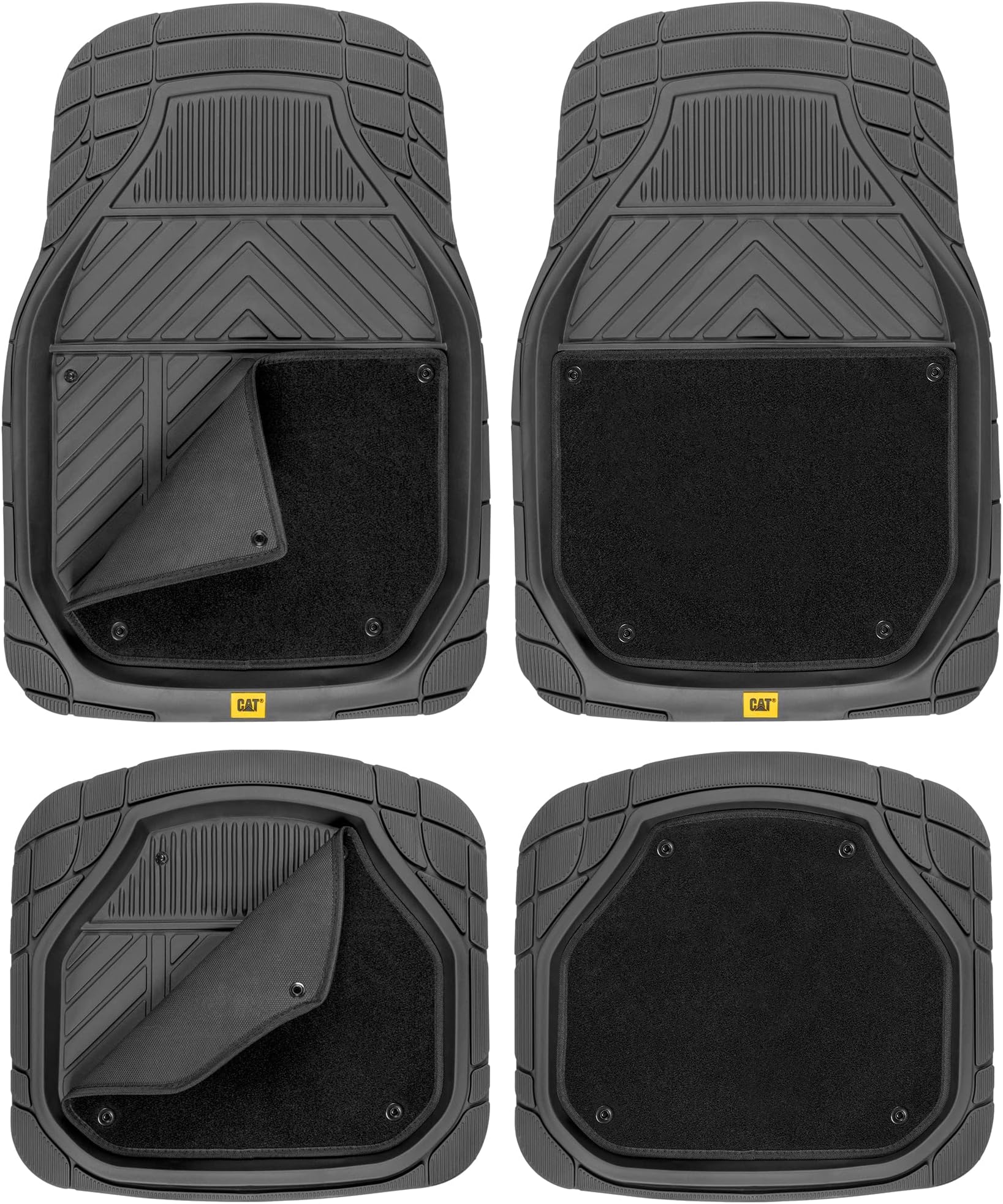 Cat Detachable Deep Dish Car Floor Mats for Auto Rubber w