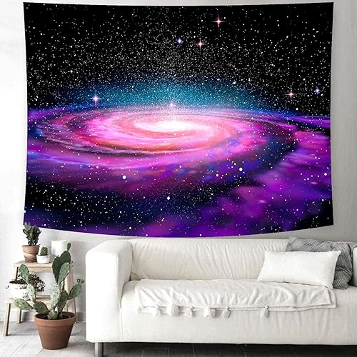 Miniatura 4 de Delur Tapiz de galaxia, planeta, universo, cielo estrellado, tapiz para colgar en la pared, espacio exterior cósmico, cabecera de nebulosa