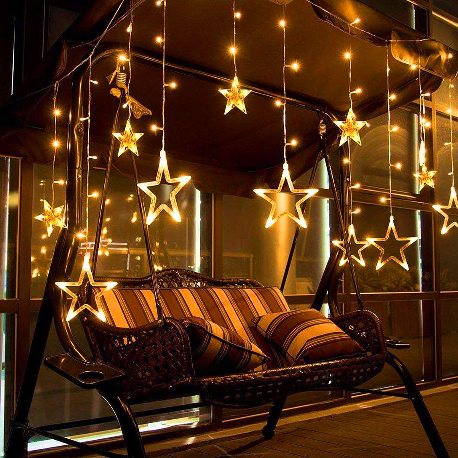 ACXIN 414 LEDs Lichterkette, LED Sterne Lichtervorhang, Weihnachten Lichternetz, 8 Leuchtmodi, für Außen Innen, IP44 Wasserfest, Geeignet für Weihnachten, Hochzeit, Party, Urlaub, 9m
