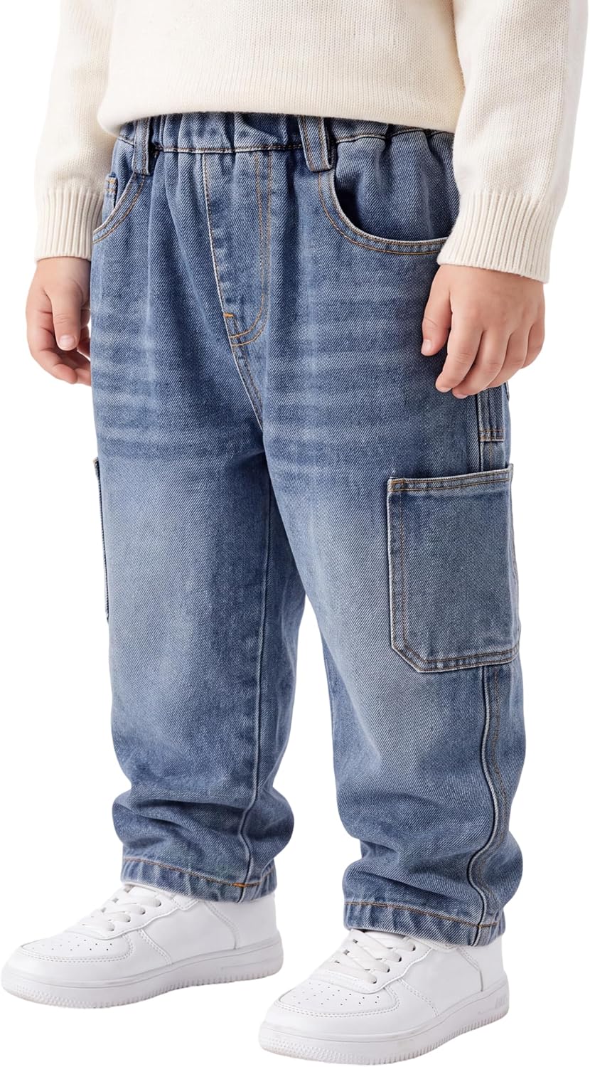 Volunboy Baby Boys Jeans Toddler Loose Pull On Denim Pants 2-8Y