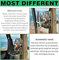 Vista 3 de Defender Side Mirrors,The Spring Back Feature Allows Easy Reset After Fold,2024 New UTV Mirrors Compatible with Can Am Defender HD10 HD9 HD8 HD7