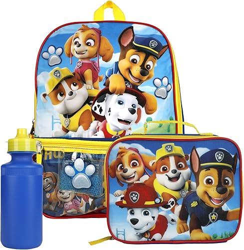 Bioworld Juego de mochila infantil de 4 piezas de Paw Patrol