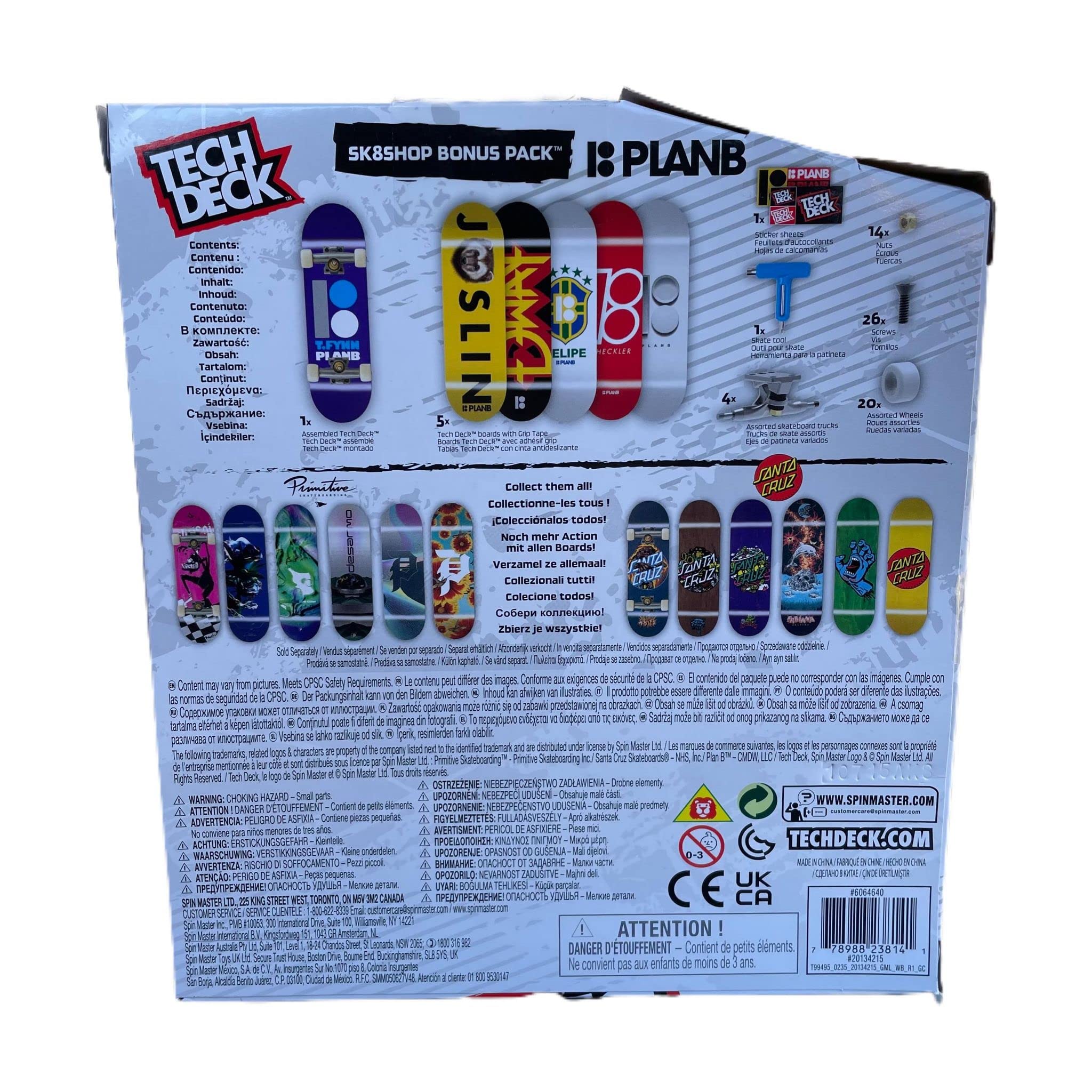 Tech Deck Sk8shop Bonus Pack Mini Finger Skateboard Multi (Plan B (Sk8shop Bonus Pack))