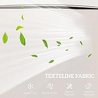 Vista 5 de Outsunny Sillas planeadoras para exteriores con mesa auxiliar, mecedora de 2 asientos para patio, sofá biplaza con correa transpirable para patio