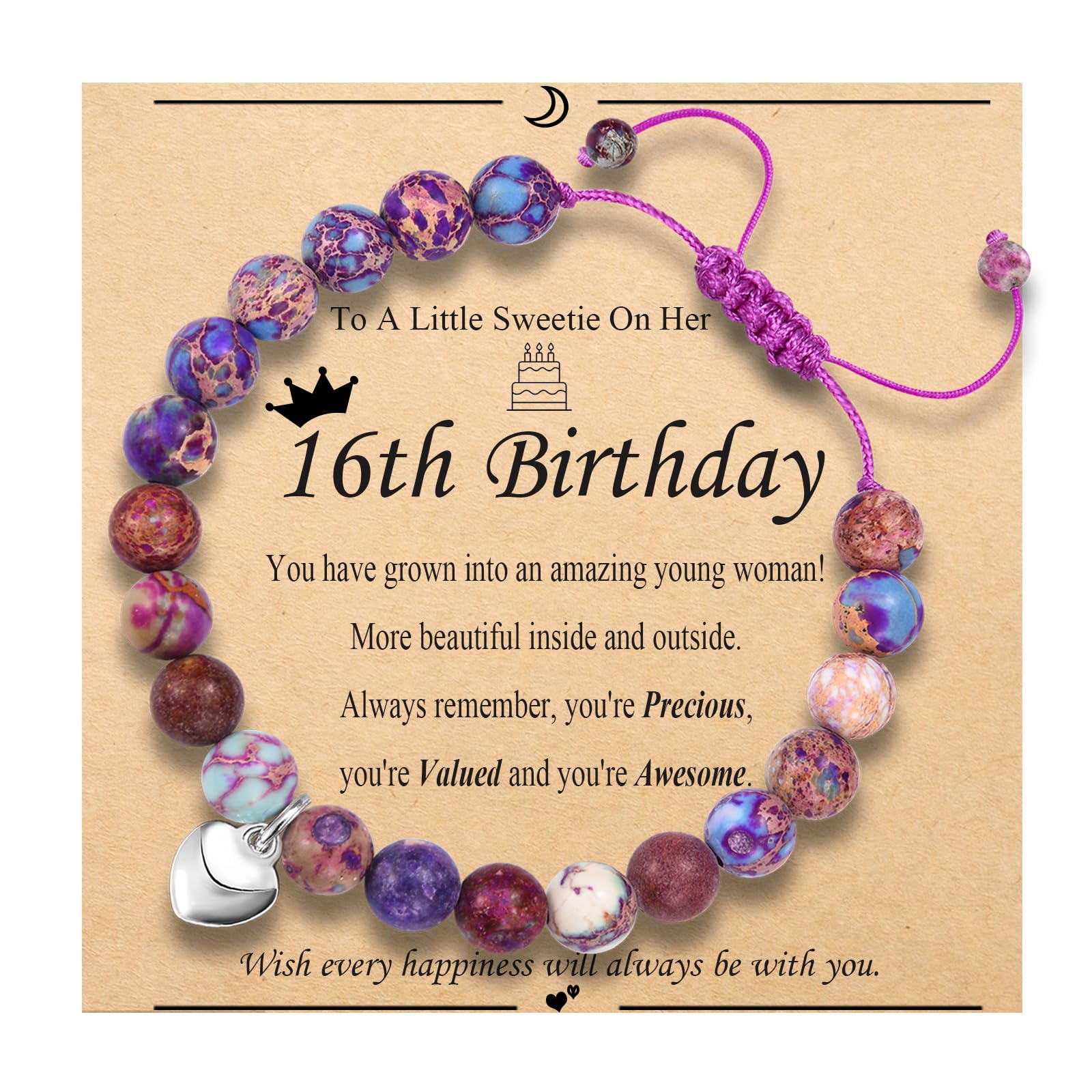 OAVOOK 6th 7th 8th 9th 10th 11th 12th 13th Birthday Gifts for Girls Bead Bracelet for Daughter/Granddaughter/Niece/Friends/Sisters