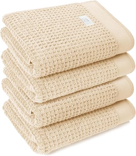 Softerry Juego de toallas de baño de gofres, 100% algodón suave, felpa y extra absorbente, calidad de hotel y spa, resistente a la decoloración,