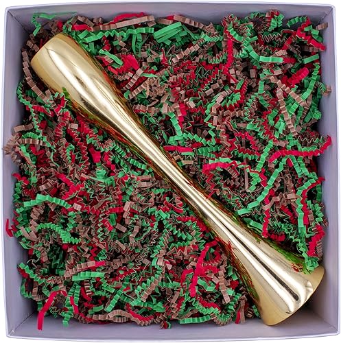 Miniatura 3 de Stephanie Imports Hecho en Estados Unidos de papel triturado (relleno de zig) cortado arrugado 2 libras (mezcla de Navidad de muérdago)