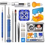JOREST Watch Repair Kit for Battery Replacement & Link Removal, Resizing &Opener, Watch Repair and Cleaning Screwdriver Set, Wrench Back Remover, Spring Bar Tool