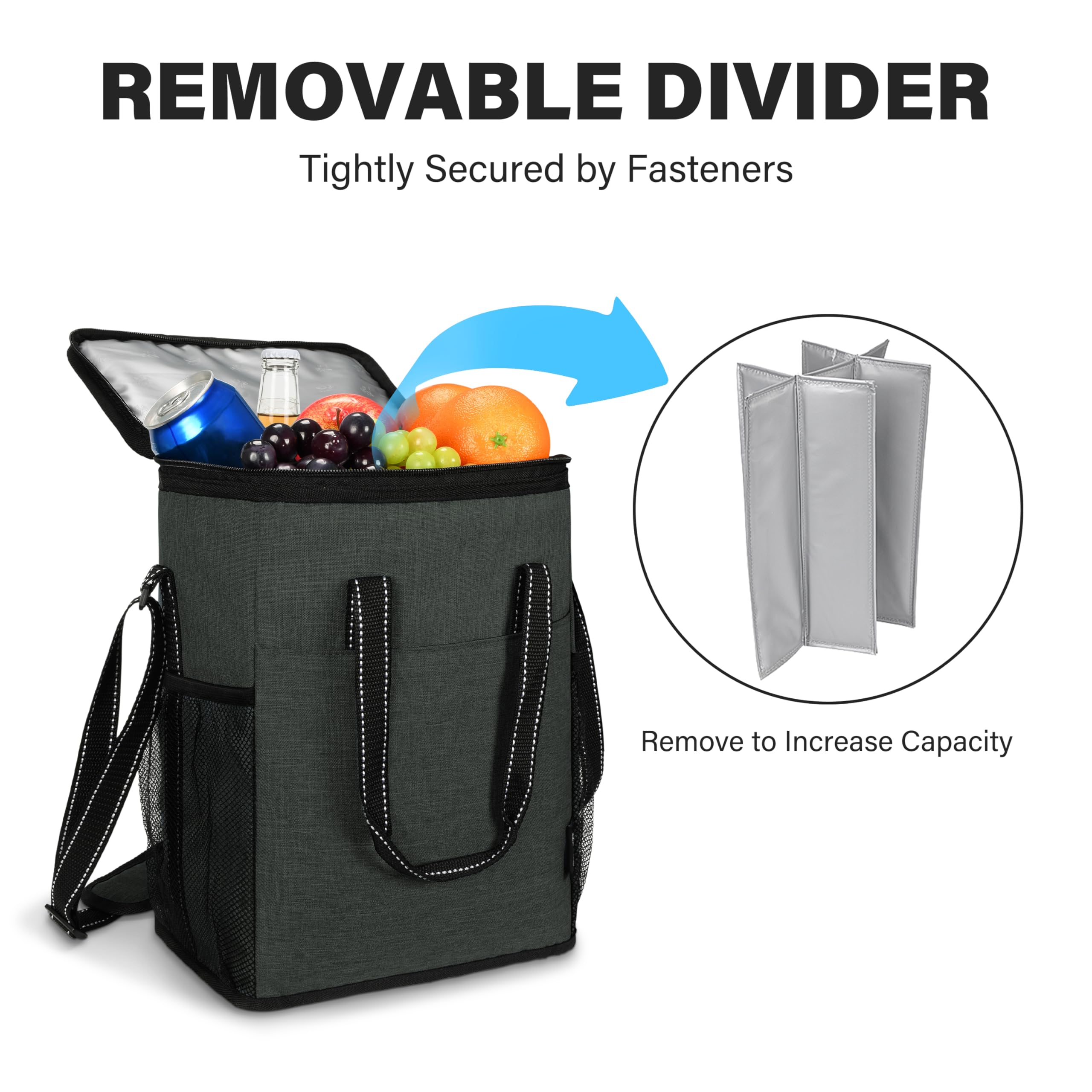 Kato Tirrinia Insulated Wine Carrier Bag 6 Bottle Wine Cooler Bag Waterproof Padded Picnic Camping Travel Wine Bag Wine Lover Gift Polyester Black One Size - Image 3