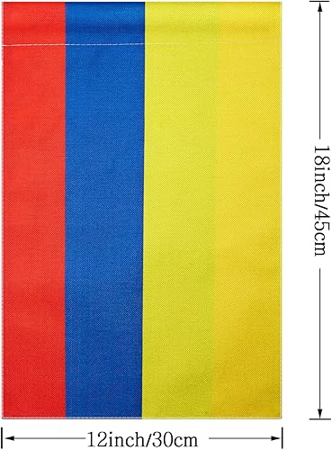Miniatura 2 de Bandera colombiana de jardín de Colombia para interiores y exteriores, para patio exterior, 12 x 18 pulgadas, doble cara, celebración de bricolaje.