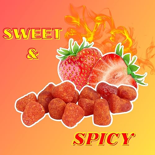 Miniatura 4 de Crazy Fresa - Caramelos de fresa picante, gomitas dulces y picantes, regalos de dulces mexicanos, 2 onzas (paquete de 3) (fresa picante)