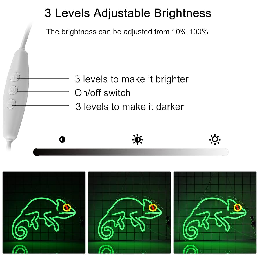 Amazon.co.jp: Roouneon カメレオントカゲネオンサイン 壁装飾用
