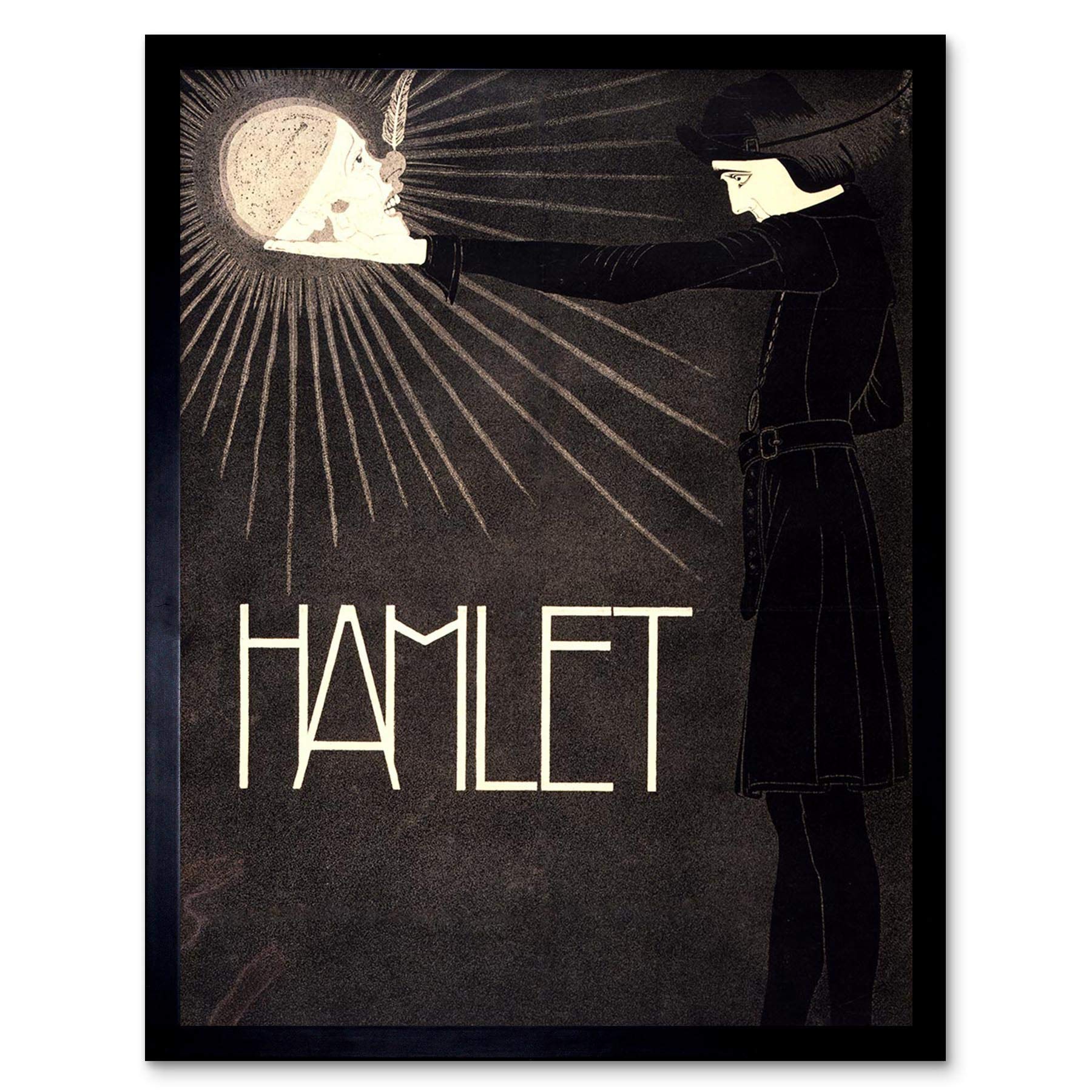 Wee Blue Coo Theatre Stage Play Hamlet Shakespeare Netherlands Art Print Framed Poster Wall Decor 12X16 Inch