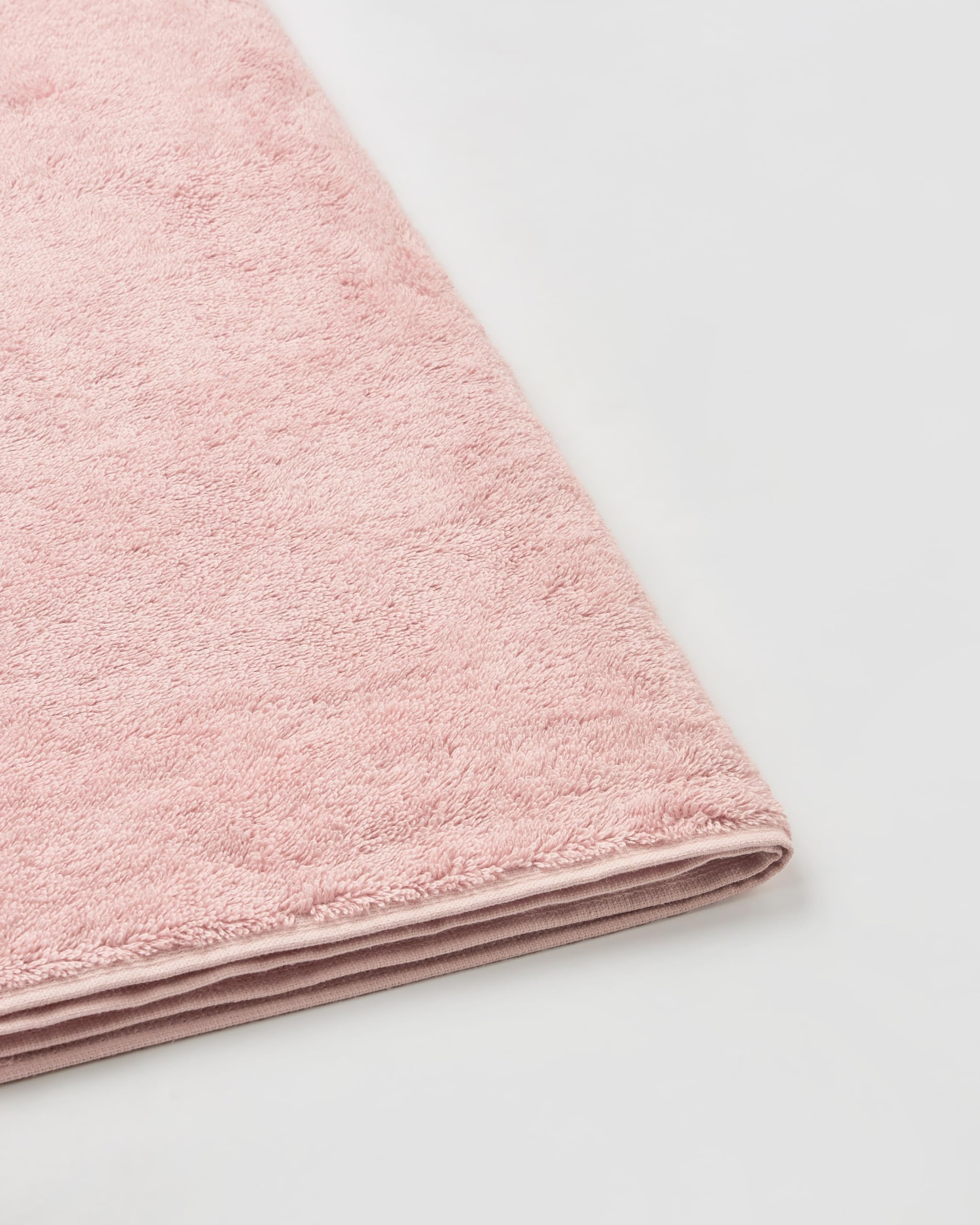 Himeya Toalla de baño de bambú, 600 g/m², 1 toalla de bambú para hombres y mujeres, 100% algodón, 70 x 140 cm, color rosa mantequilla