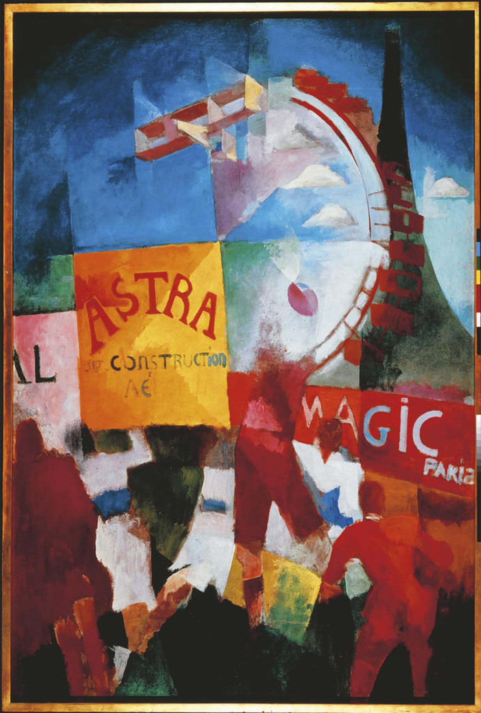 ARTXLXXBN Famous Painting Art Wall Decor Abstract Art Picture the Cardiff Team by Robert Delaunay Animal Pictures for Home Decor 60x90cm