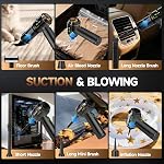 Car Aspirateur sans fil puissant, 24000PA Aspirateur portatif, Mini Aspirateur avec 3 Modes, LED Affichage, vide d'un clic, vide rechargeable duster / souffleur / pompe à main sous vide pour voiture, maison, bureau