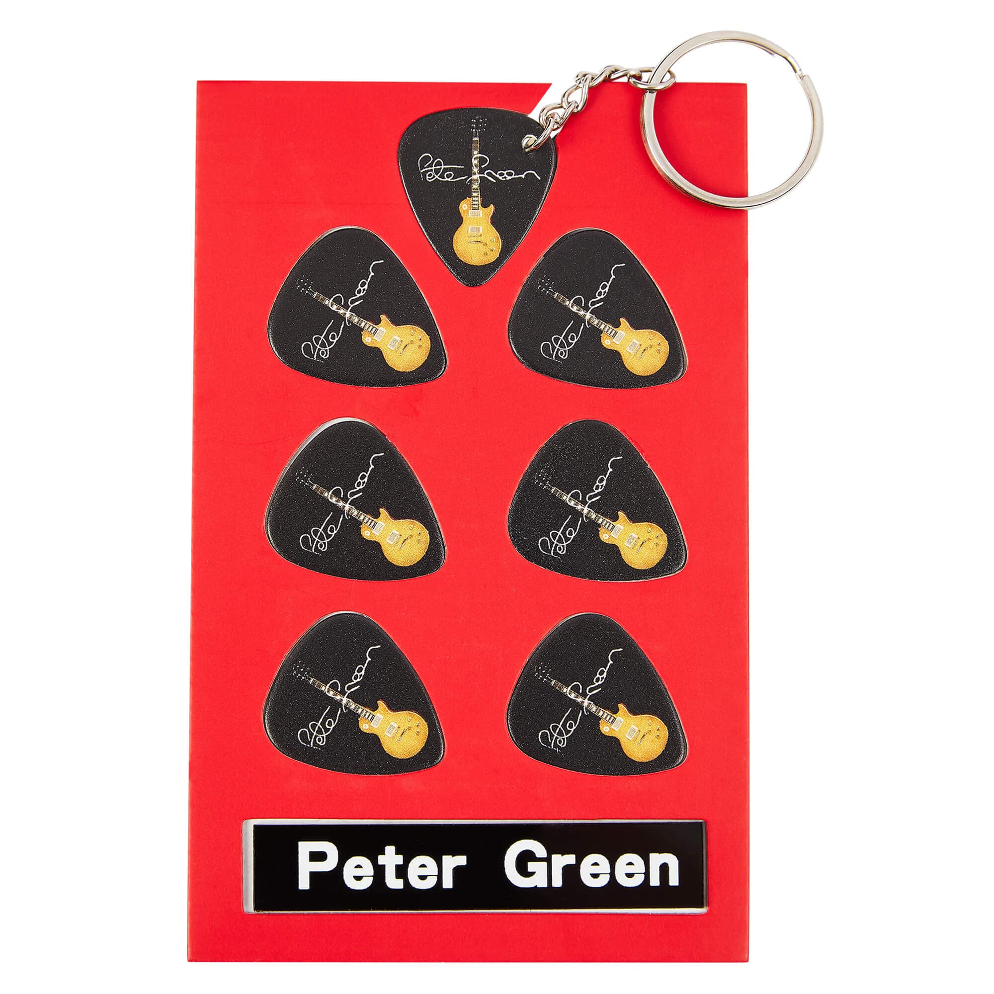 Axman P Green Guitar Plectrum Gift Set | 6 Artist Plectrums | 1 Artist Keyring