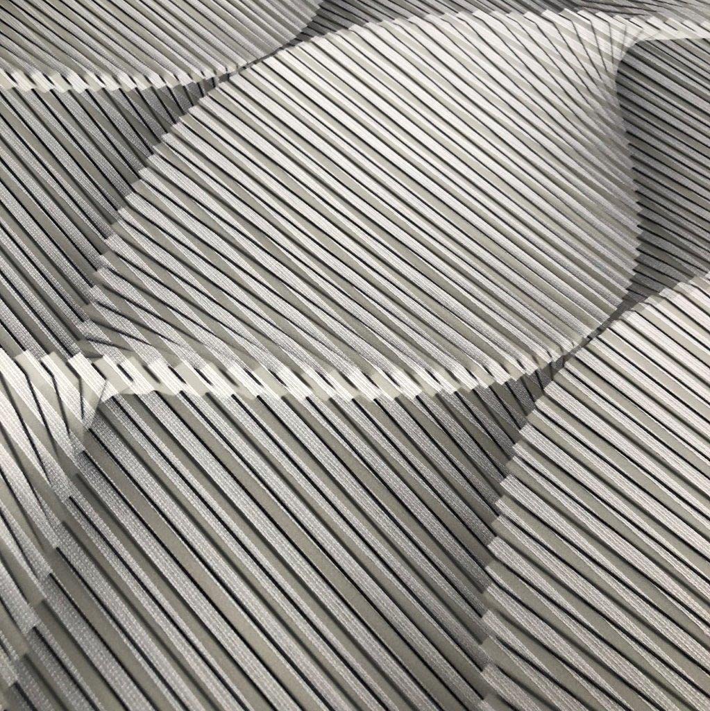 84113 LAMIRA Schiebegardine, recyceltem Polyester, 245x60 cm, Farbe:grau, Größe:245 x 60 cm, Anzahl:4er-Set (2X Motiv. 2X Uni)