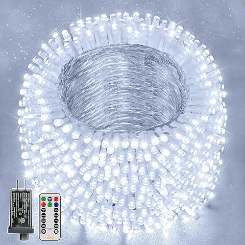 Miniatura 16 de Ollny - Luces navideñas de 1000 ledes, 328 pies, muy largas, control remoto de 3 temporizadores, impermeables y conectables, 8 modos de luz, para