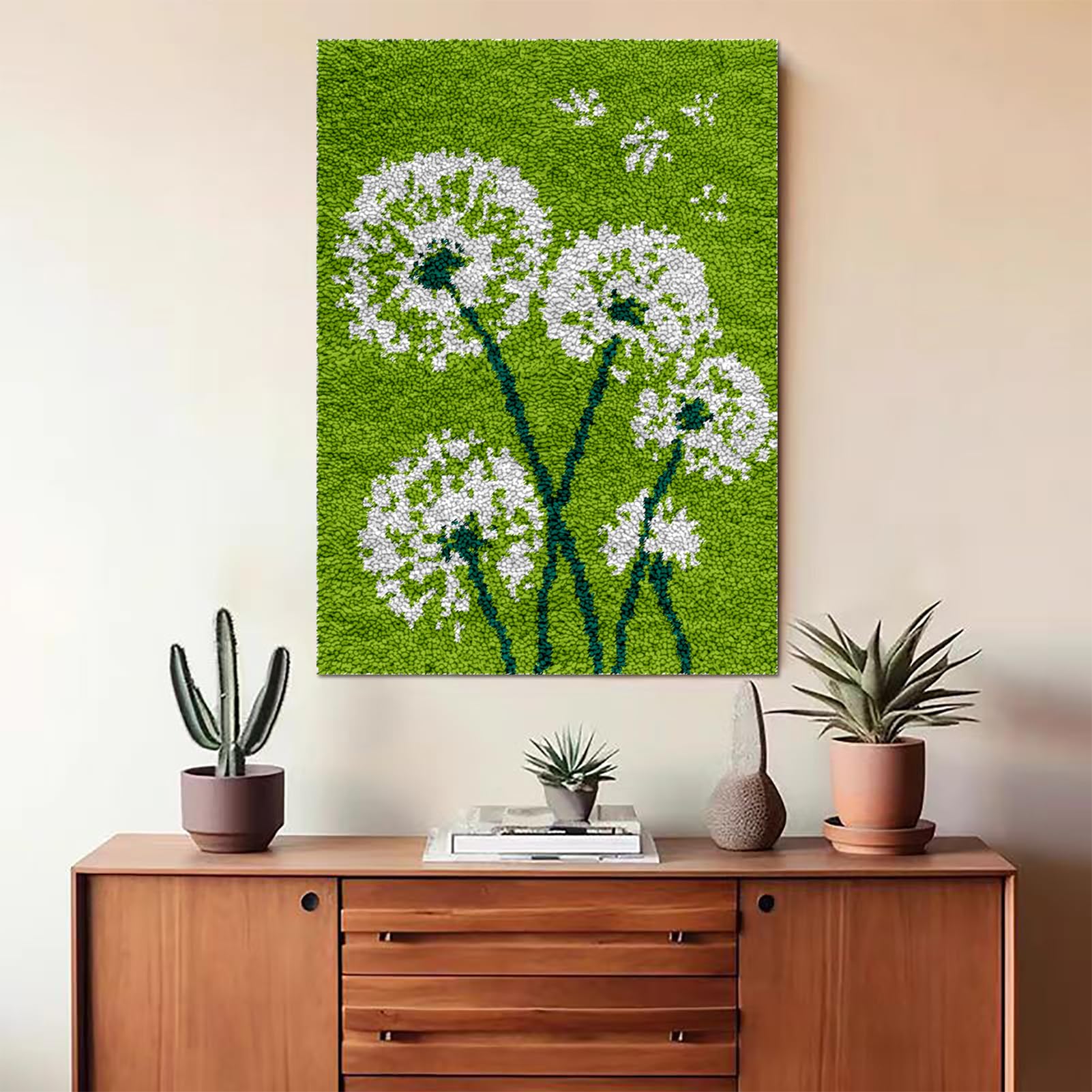 69 x 102 cm KnüPfteppich zum Selber KnüPfen Knüpfen Set Erwachsene Knüpfteppich KnüPfset mit Knüpfhaken Teppich KnüPfen Set Erwachsene Bedruckte Stramin Knüpfen Set Für Erwachsene