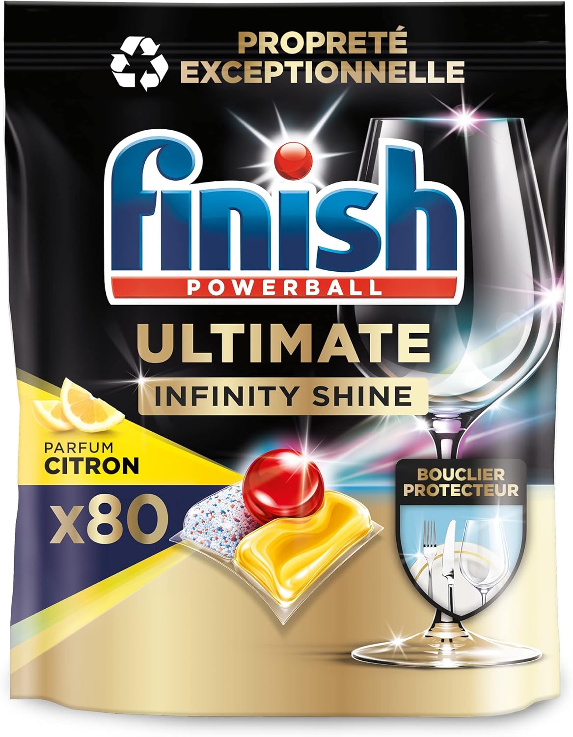 Finish Ultimate Infinity Shine Pastilles LaveVaisselle Citron