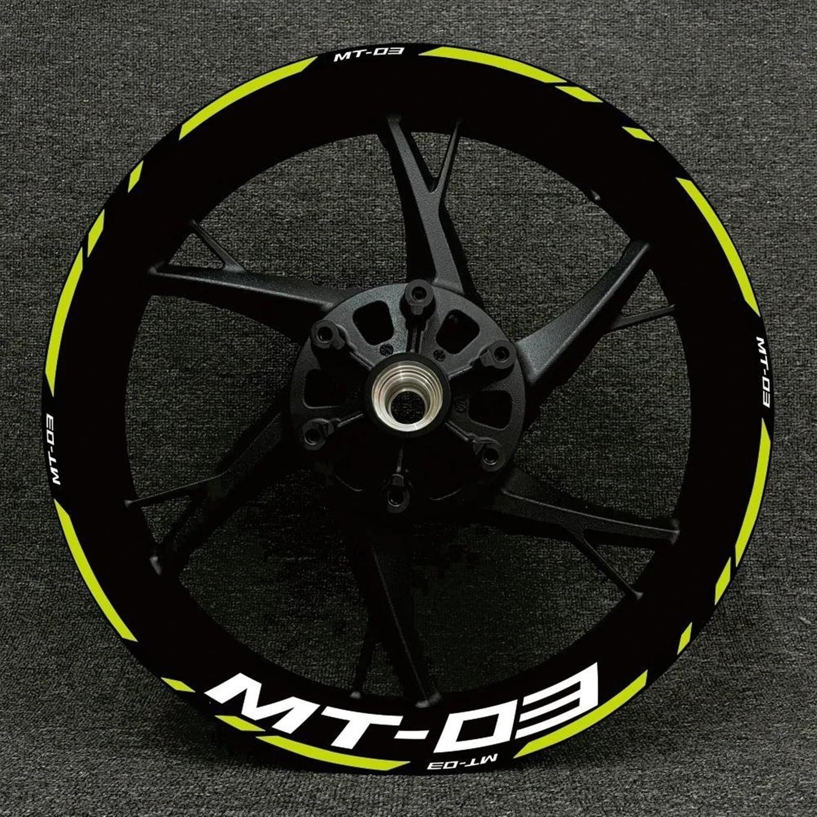 Stickers Motorcycle Wheel Stickers Night Reflective Decorative Rim for Yamaha MT-03 MT 03 Mt03(Style 26)