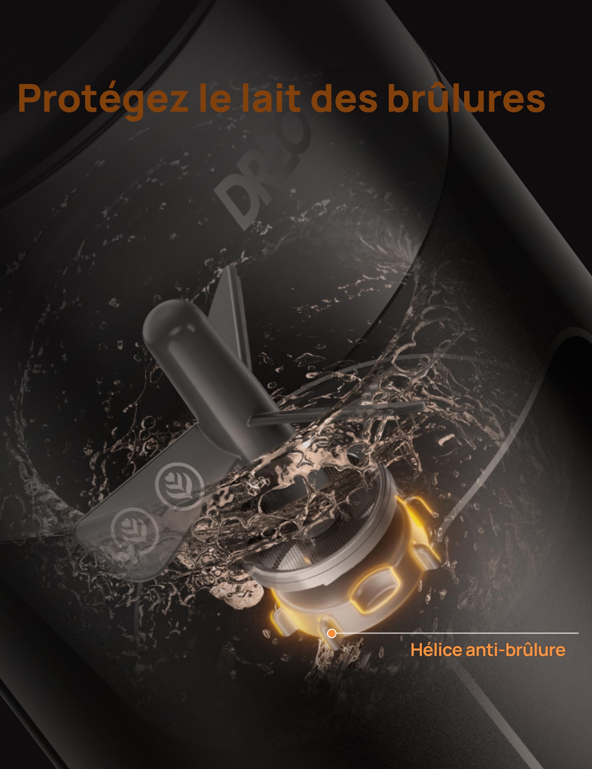 DREO Mousseur à Lait Électrique, 8-in-1 Mousseur Automatique pour Latte, Cappuccino, Chocolat Chaud, 270ml Milk Frother en Acier Inoxydable pour Mousse Chaude et Froide, LED, Facile à Nettoyer