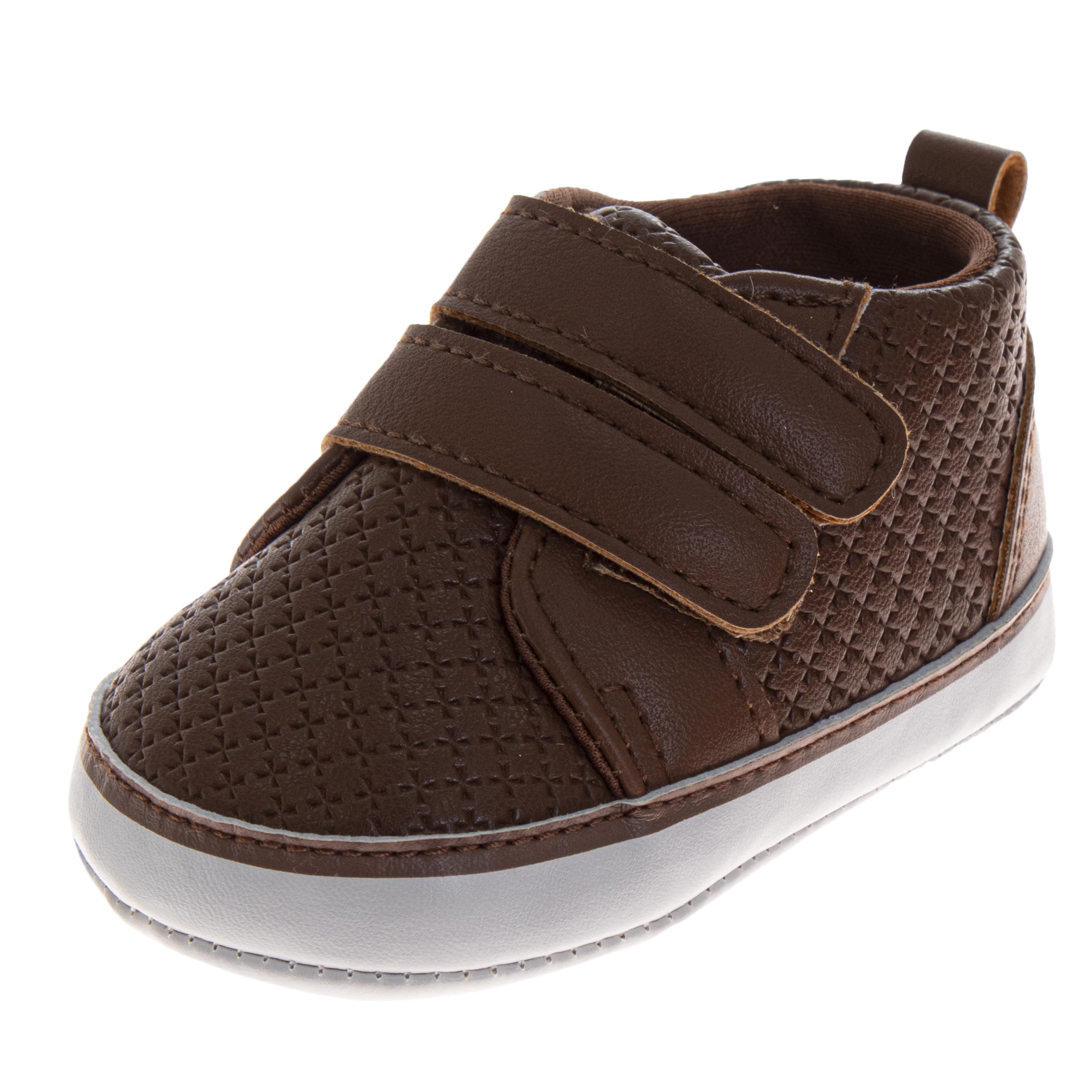 Josmo Boys Newborn Sneakers Baby Shoes, Brown, 4 Infant
