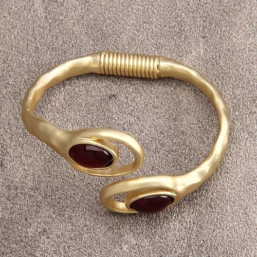 Miniatura 3 de Brazalete dorado para mujer, con cuentas plateadas, abierto, apilable, elástico, joyería bohemia para regalo de esposa y pareja