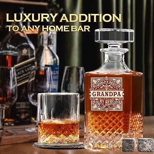 Miniatura 7 de Best Boss Gifts for Men - Regalos para jefe - Juego de decantador de whisky con 2 vasos