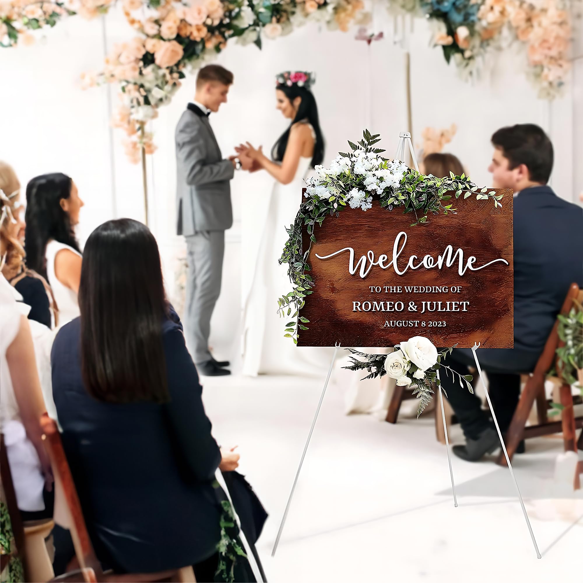 Ksvaye 160cm Chevalet Peinture En Métal Ajustable Pliable Trépied Chevalet Panneau Mariage Avec Sac Portable Pour Affiche, Salons, Présentations, Présentoirs D'art (Noir