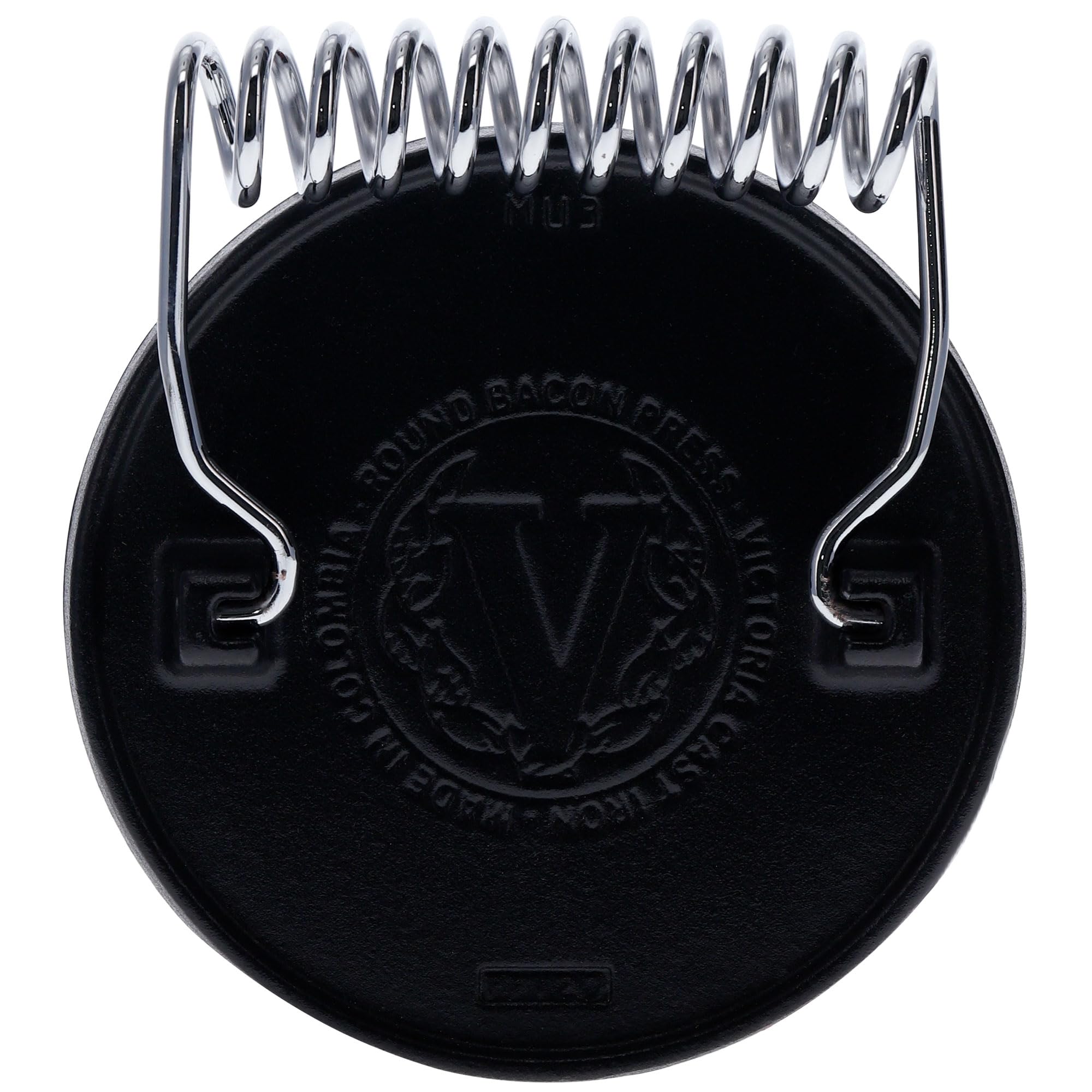 VICTORIA Smash Burger Press, Pressa per Hamburger in Ghisa Stagionata 16,5 cm per Carne da Barbecue, Manico Resistente al Calore, Senza PTFE
