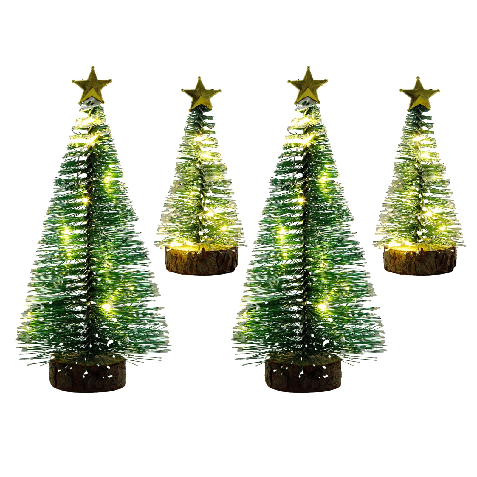 Mini Albero Di Natale Artificiale 45 Cm Con Luci LED E Ornamenti - Decorazione Da Tavolo Fai Da Te