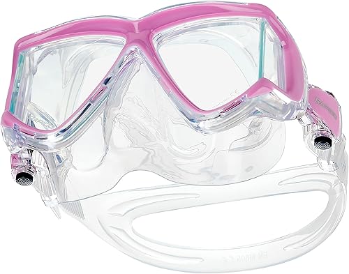 Vista 34 de Diseño italiano Panto-180 Premium lente de vidrio templado antivaho panorámica vista lateral máscara de esnórquel tubo de esnórquel seco, máscara