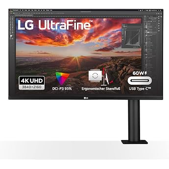 LG Electronics 32UN880P-B Ultrafine &trade; Ergo UHD 4K 32 "(80cm), 3840 x 2160, 16: 9, Energy-efficient LED Backlight, DCI-P3 95% (T
