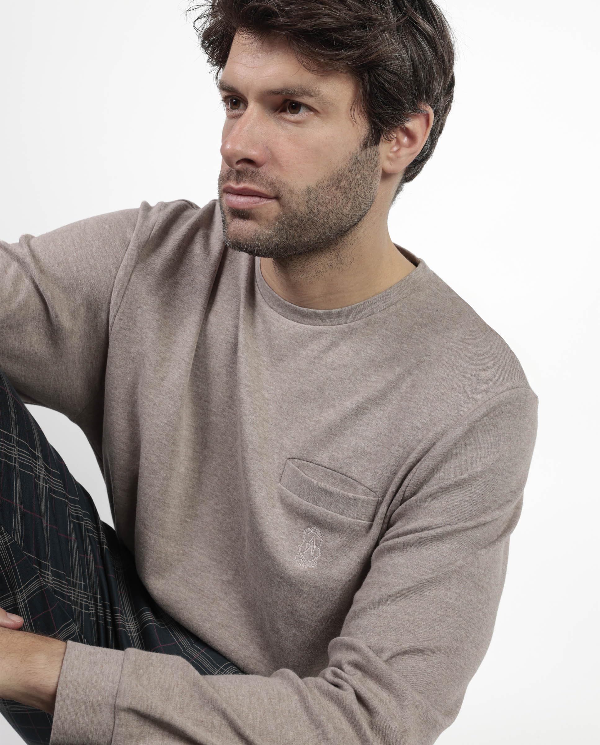 ADMAS Classic Pijama Manga Larga Cinnamon para Hombre