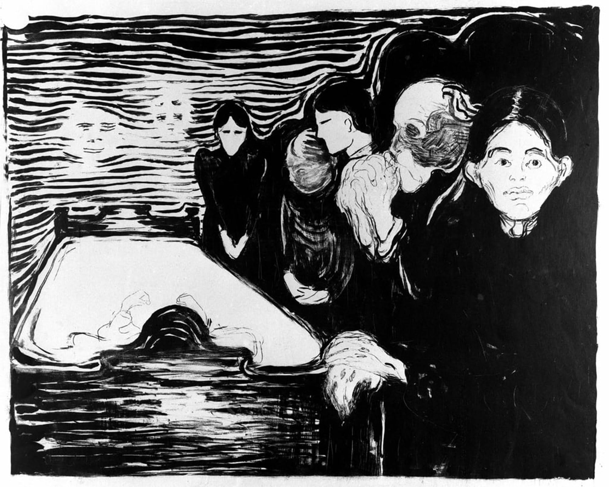 ARTXLXXBN Famous Painting Canvas Artwork Graffiti Print Fight Against Death by Edvard Munch Portrait Canvas Image for Home Decor 60x90cm