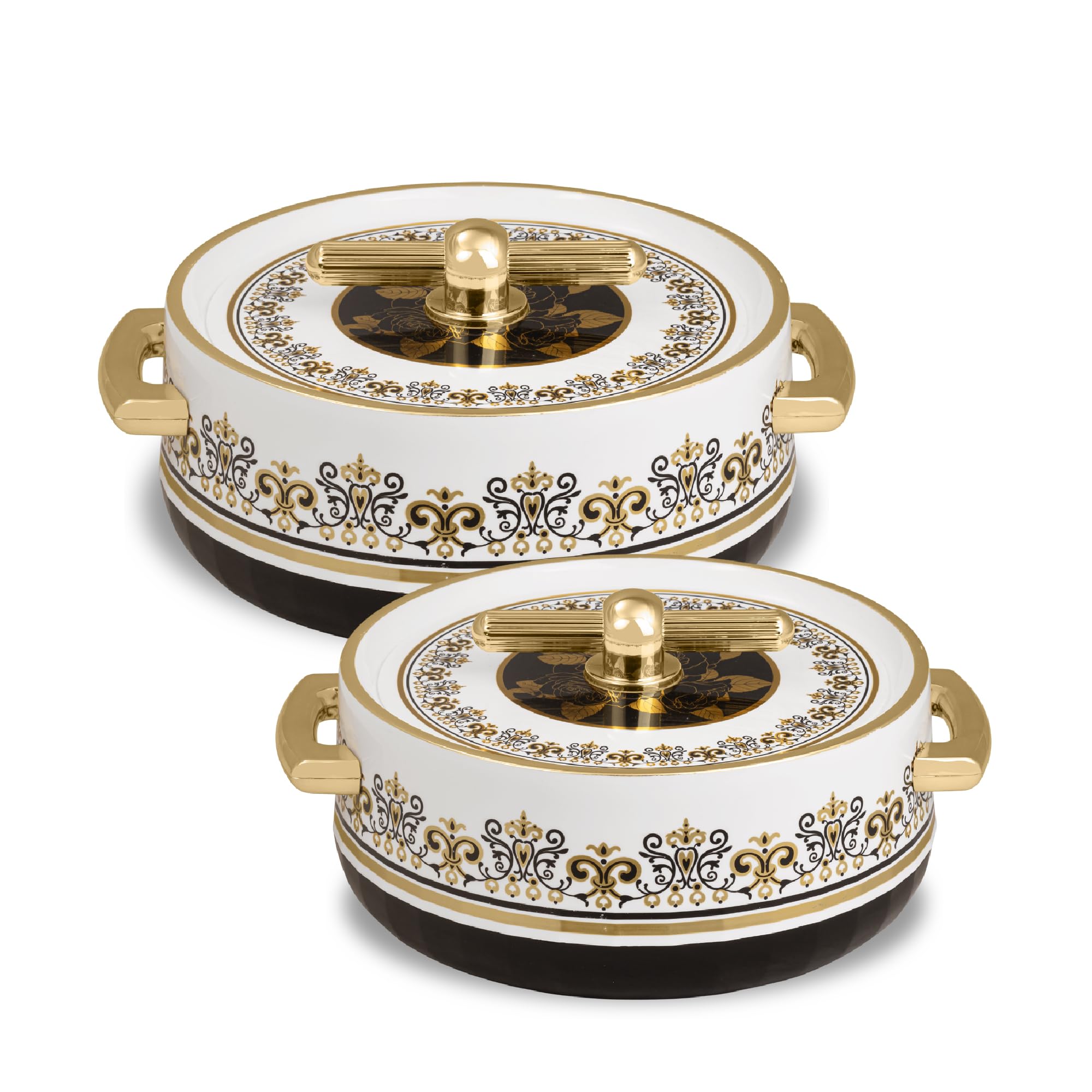 Selvel Elegance Insulated Casserole Set of 2, 700ml, 1200ml, Advanced PU Insulation, Hot Box for Roti, Chapati, Biryani, Keeps Food Hot 6 Hours, BPA-Free, Housewarming & Wedding Gift, Coral