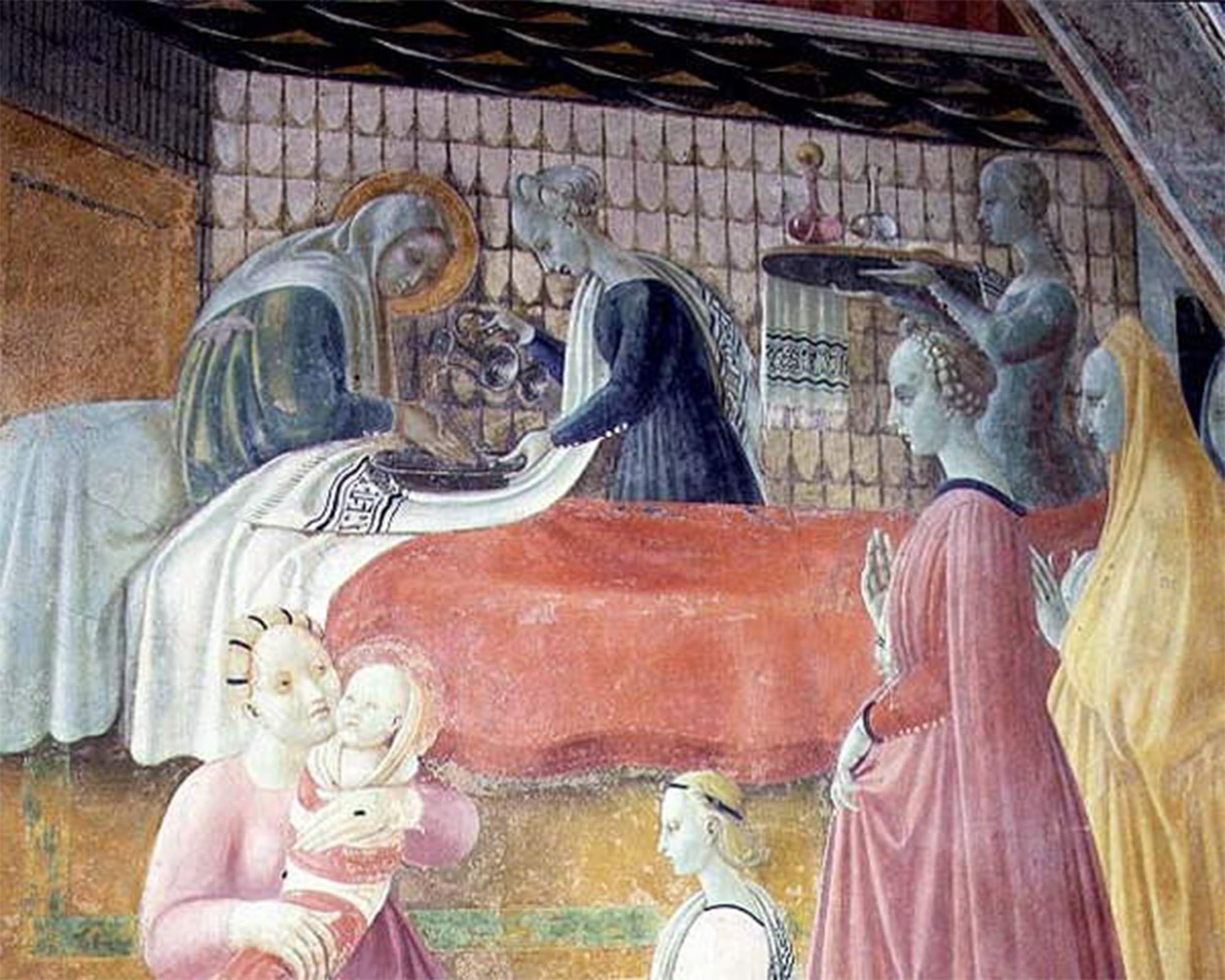SERENDIPITP Vintage Wall Art Canvas Nordic Poster Canvas Print Picture the Birth of the Virgin by Paolo Uccello Wall Art Poster for Home Decor 60x90cm