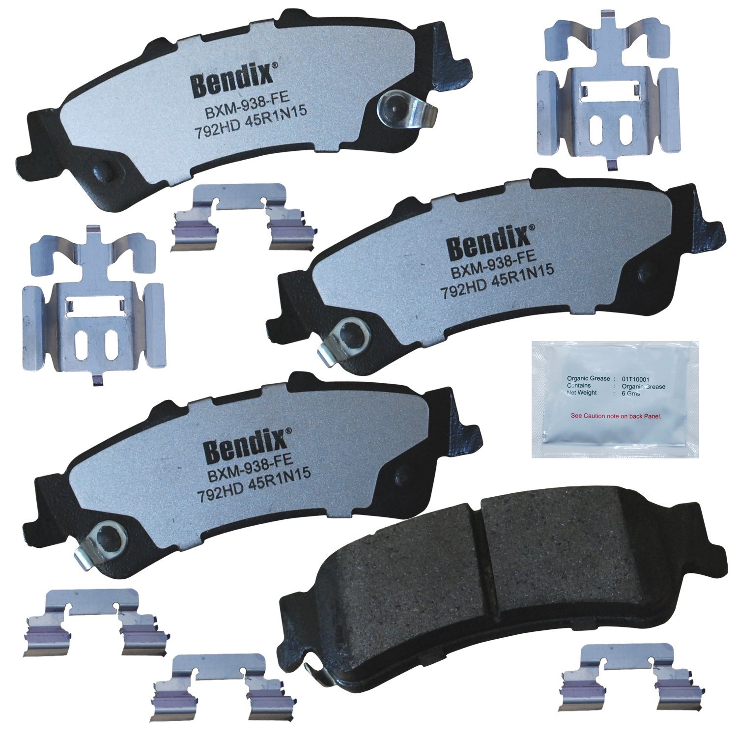 Bendix Fleet Metlok MKD792HDFM Semi-Metallic Rear Brake Pads for Select Models Cadillac DeVille, DTS, Chevrolet Astro, Silverado 1500, 1500 Classic, Suburban Tahoe, GMC Safari, Sierra Yukon, Yukon XL