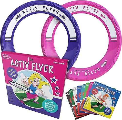 Vista 28 de Activ Life Kid’s Flying Rings (2 Pack) They Fly Straight & Don’t Hurt, 80% Lighter Than Standard Rings - Replace Screen Time with Healthy Family Fun