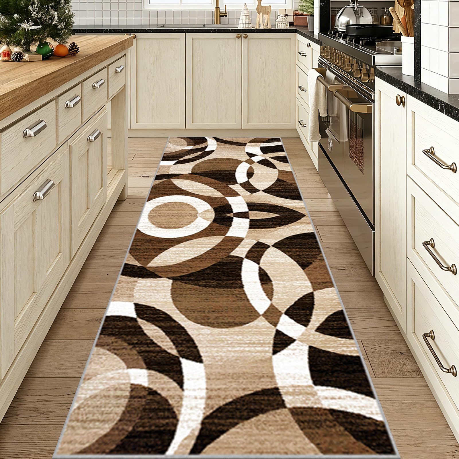 Alfombra pasillo antideslizante y lavable de 80 x 300 cm para una cocina limpia