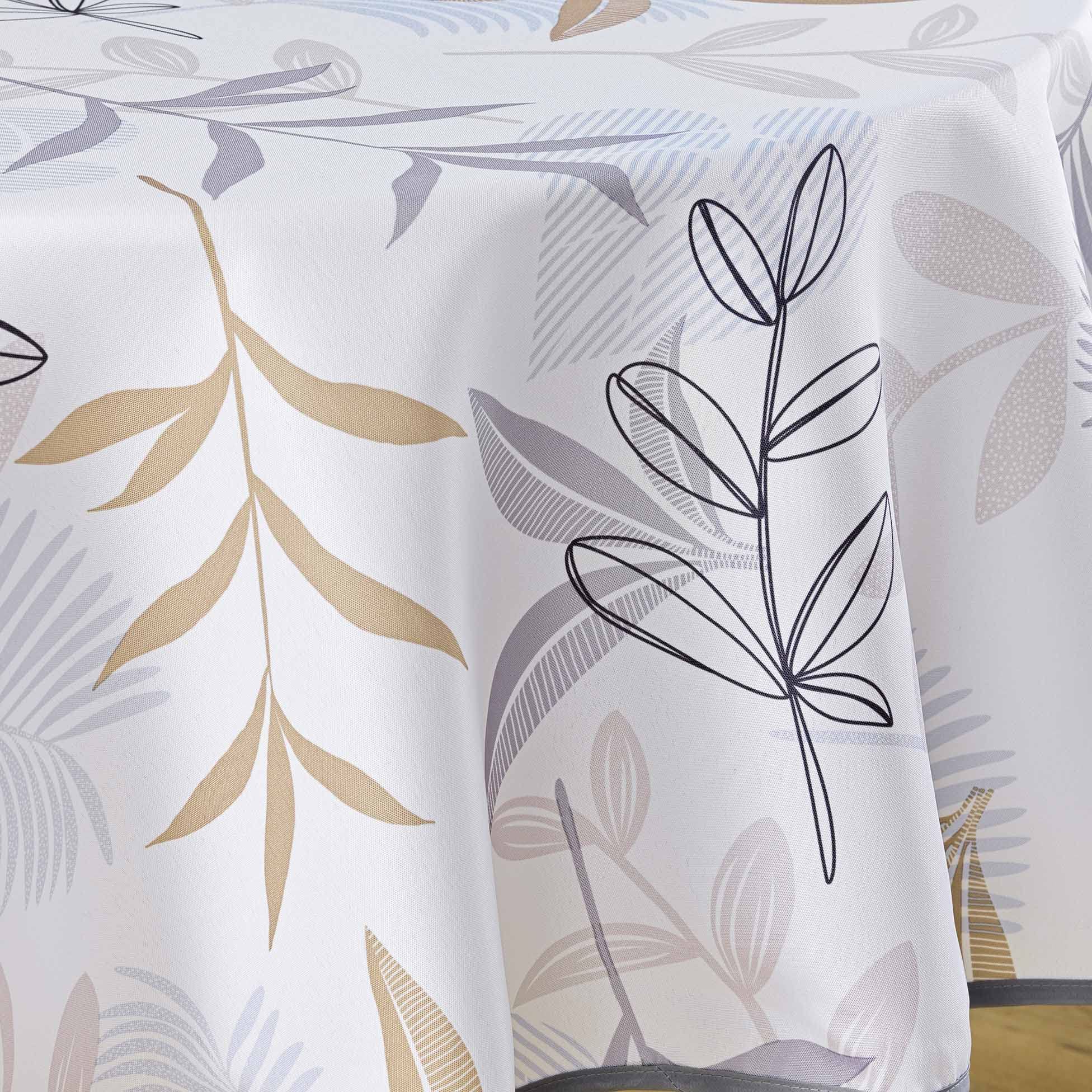 Douceur d'Intérieur Round Tablecloth 180 cm Polyester Miraline, Multicoloured, 70.9 inch (Round) - Image 2