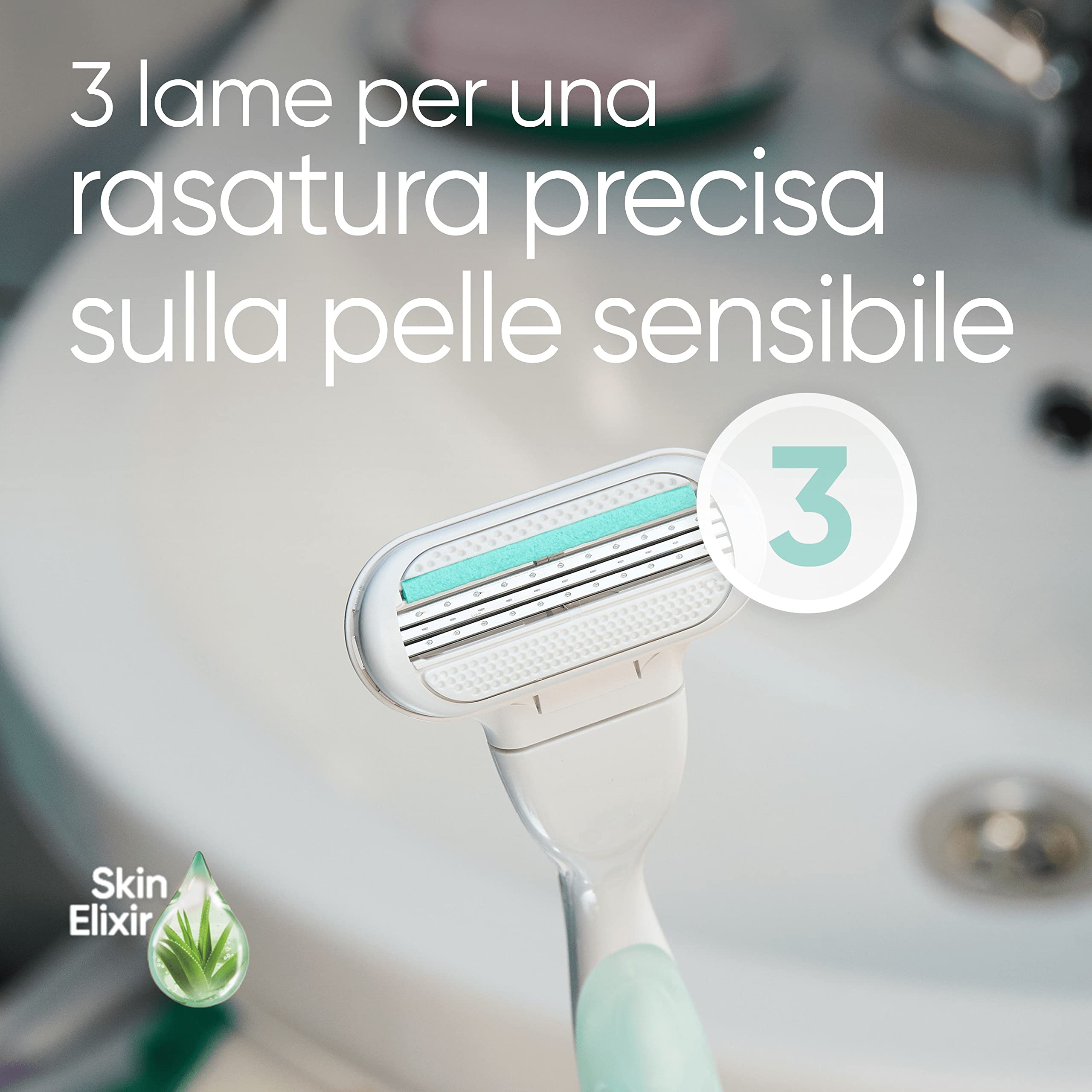 Gillette Venus Deluxe Smooth Sensitive Ricariche Per Rasoio Da Donna, Confezione Da 4, 5 Lame Per Una Rasatura Delicata E Duratura