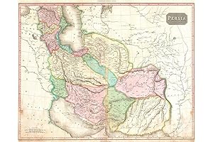 Wall Art Impressions 24"x36" Vintage Iran Map Print - Geographicus -1818