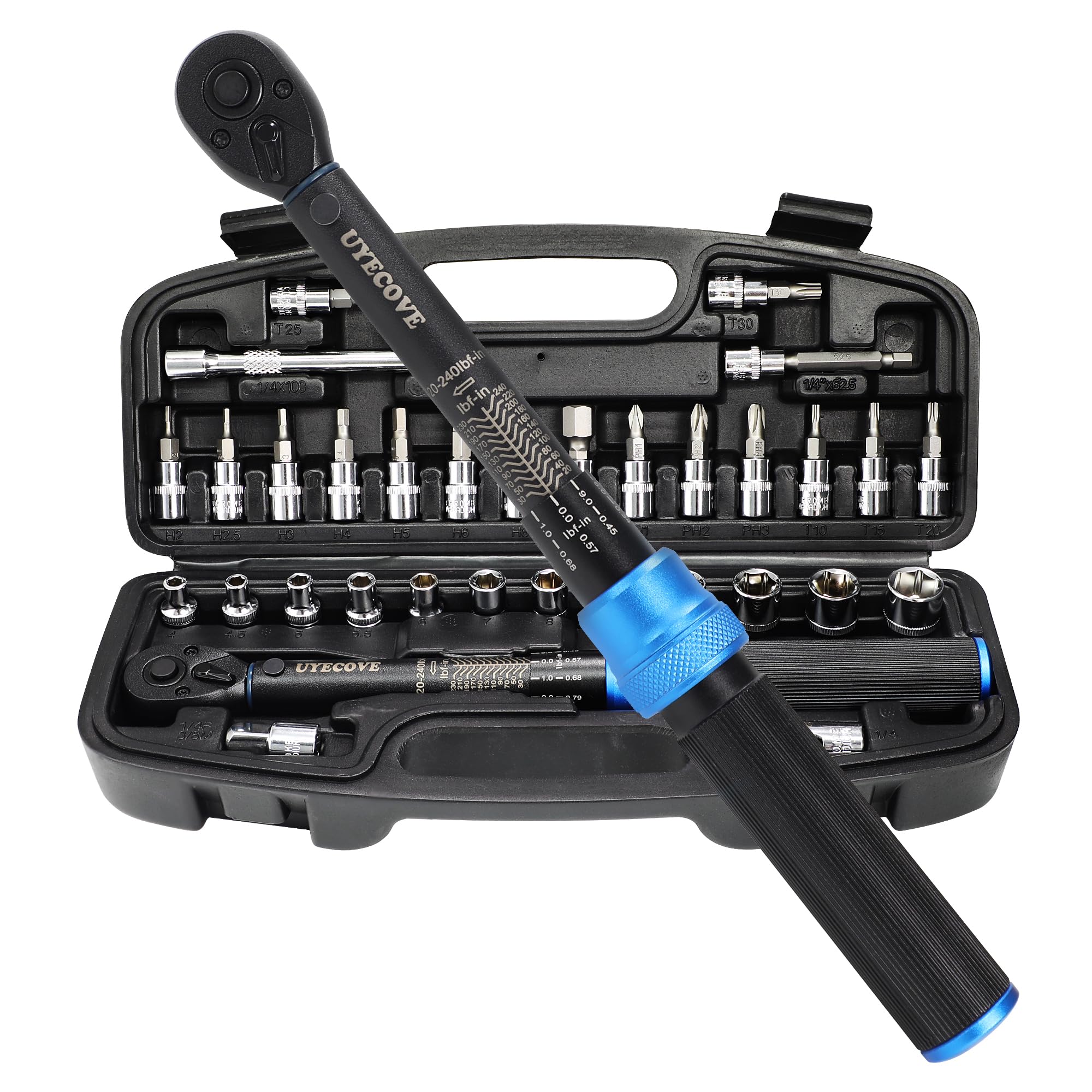 Snapklik.com : UYECOVE 33Pcs 1/4-Inch Drive Click Torque Wrench Set ...
