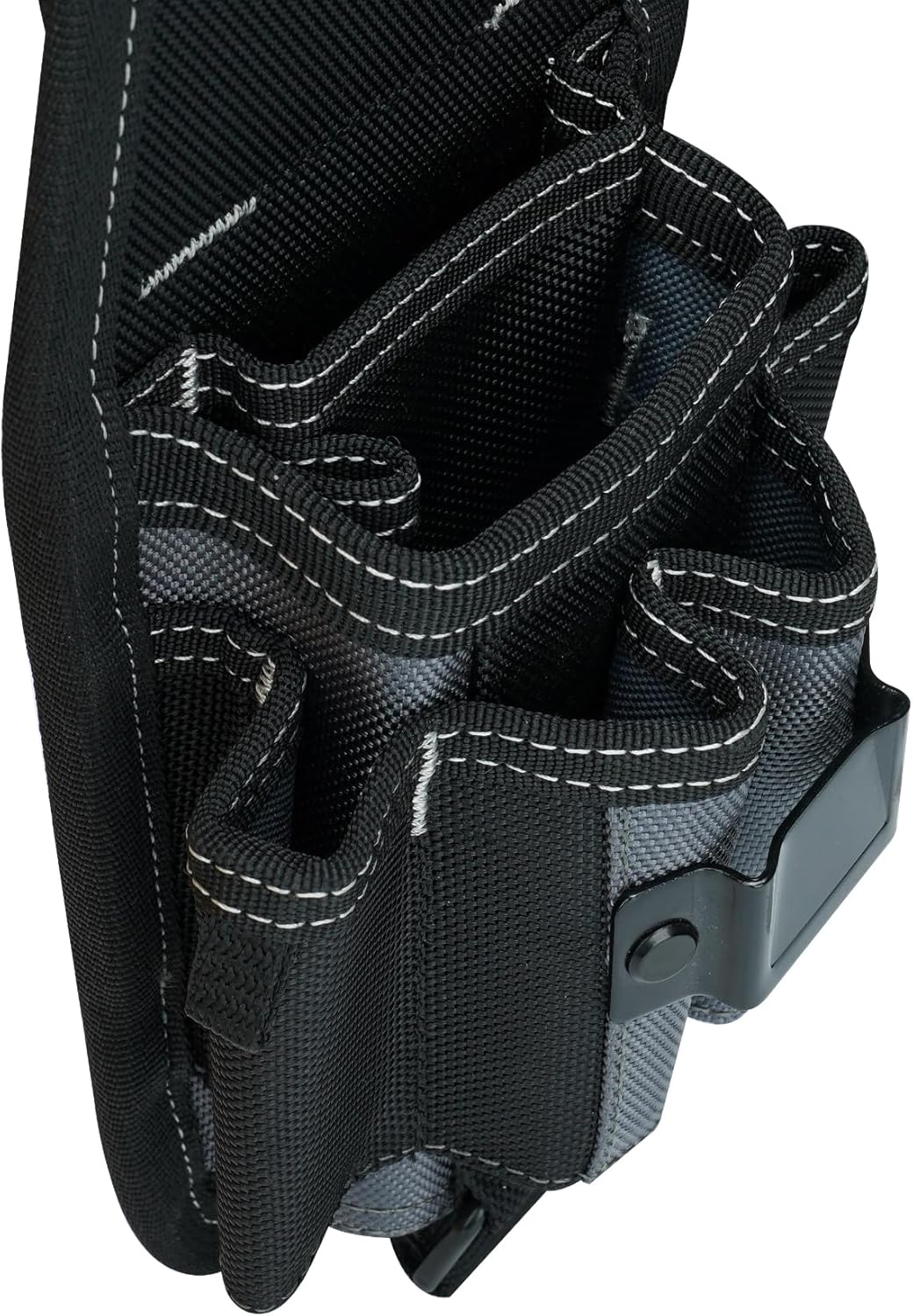 KUNN Small Electrician Tool Pouch with Belt Clip - 7 Pocket Heavy Duty Tool Belt Organizer | 1680D Ballistic Nylon, Adjustable Holster for Technicians, HVAC, Plumbers & DIY - Image 8