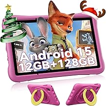 OSCAL Tablet Bambini 10 Pollici Pad 2025 Kids, Tablet per Bambini mit Android 15,12GB +128GB+ 128 GB Estensione, Widevine L1/Octa-Core/BT 5.2/WIFI6/ Widevine L1/5100mAh/Controllo Parentale