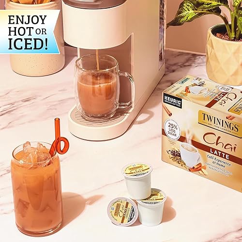 Miniatura 3 de Twinings, Chai Latte - Té chai con leche en cápsulas K-Cup para Keurig, té cremoso, ligeramente dulce, con cafeína, 12 unidades (paquete de 6)